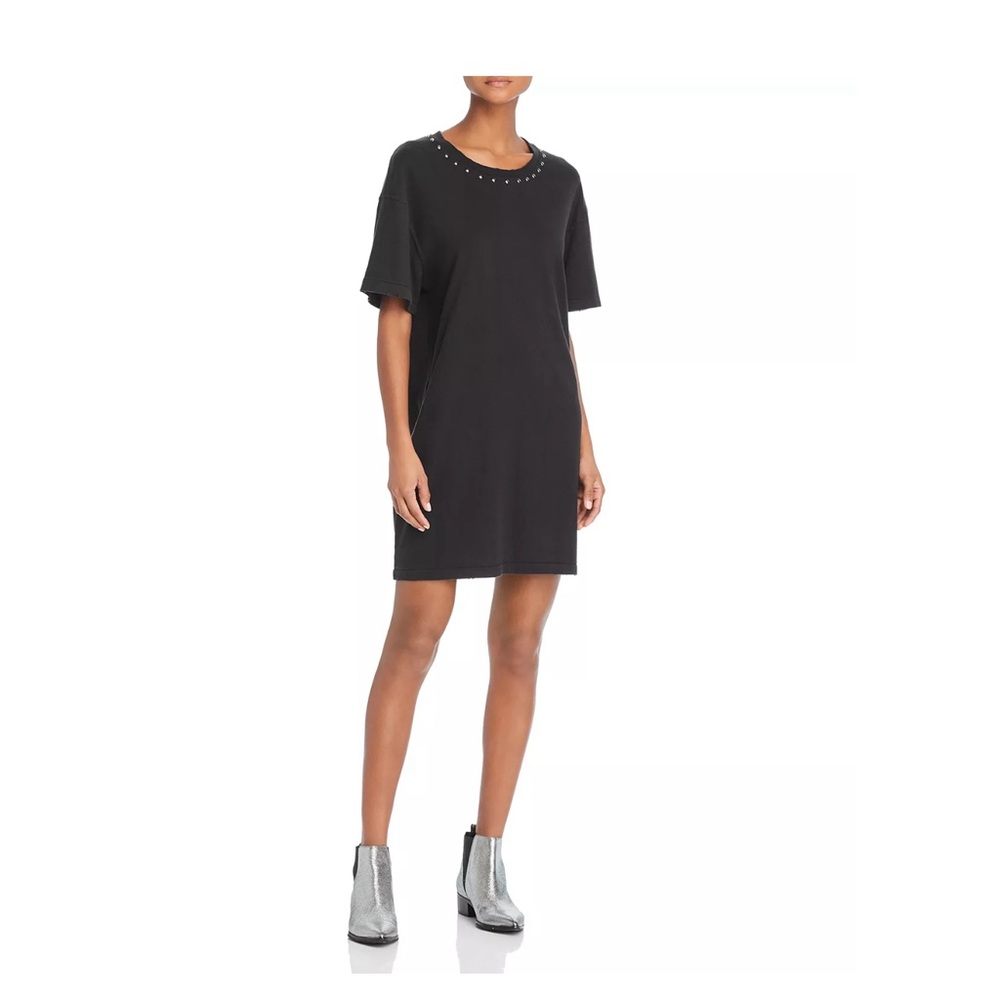 Current Elliott Glitter Rock Studded Shirt Dress